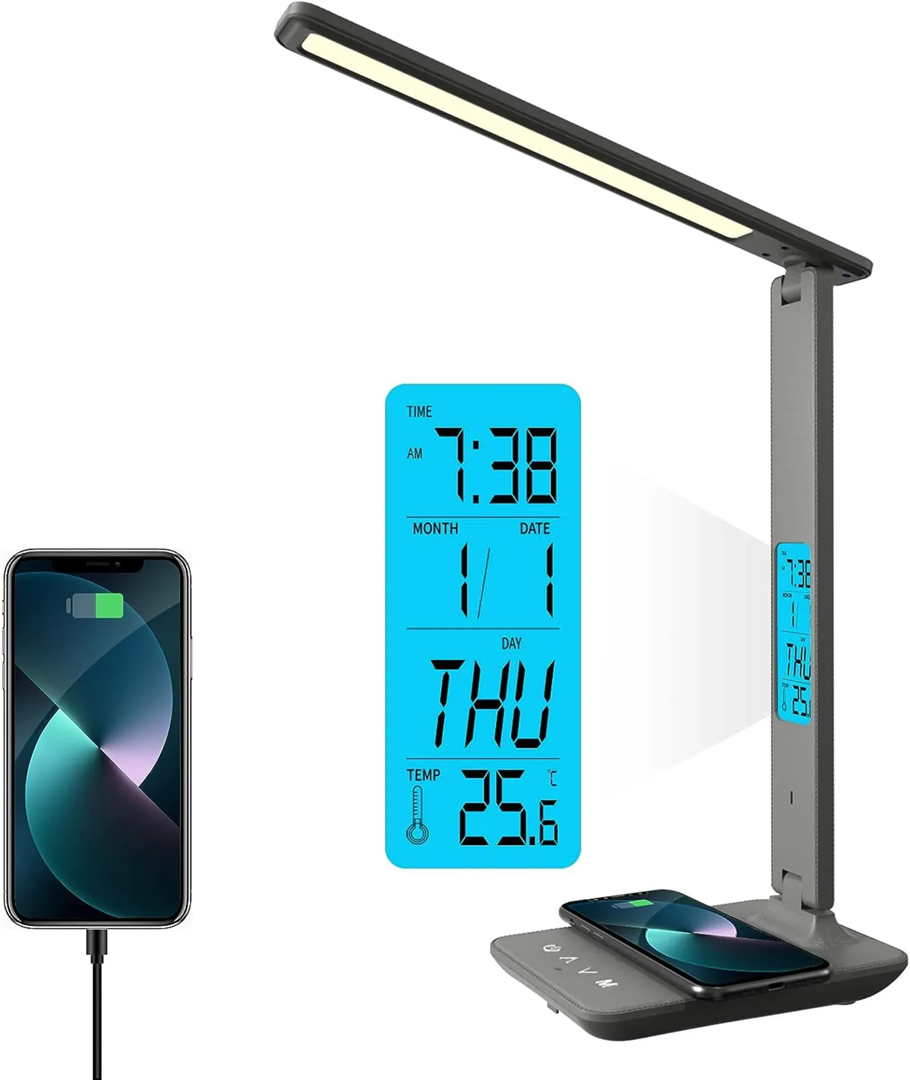 Illuminate and Energize: Unleash the Power of a Lamp with Charging Station.